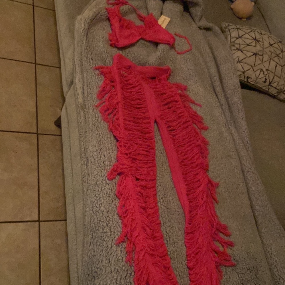 2 piece pink suit size medium